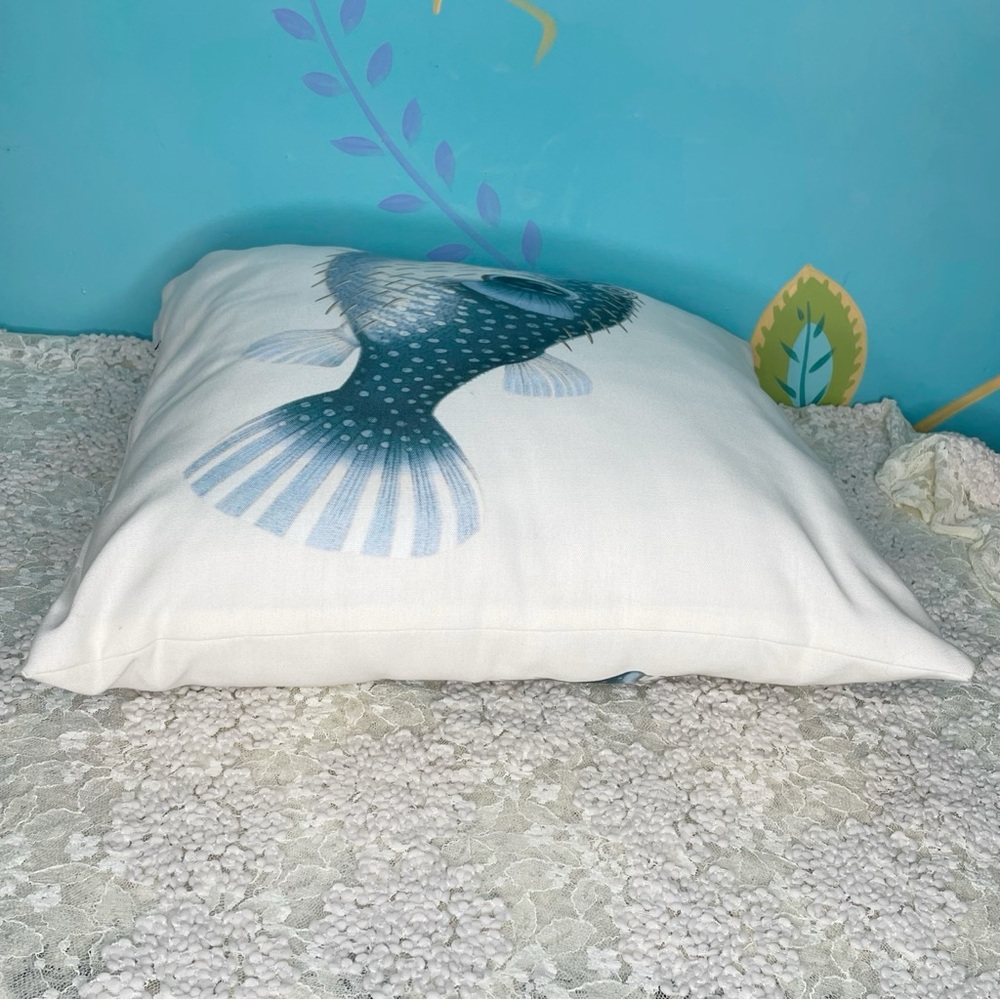 Blue Fish Decorative Pillow - Picture 4 of 8